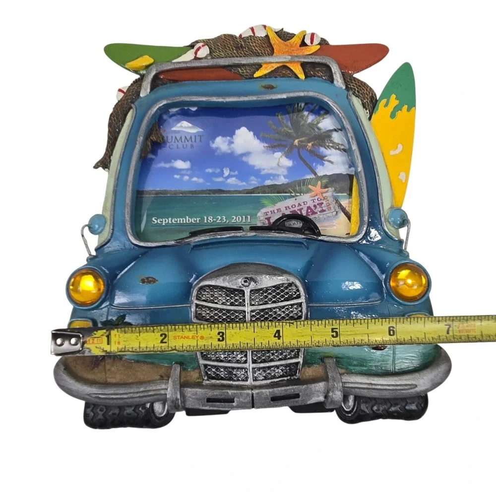 VTG Novelty Surf Wagon Photo Frame Colorful Beach House Decor for 3.5x5